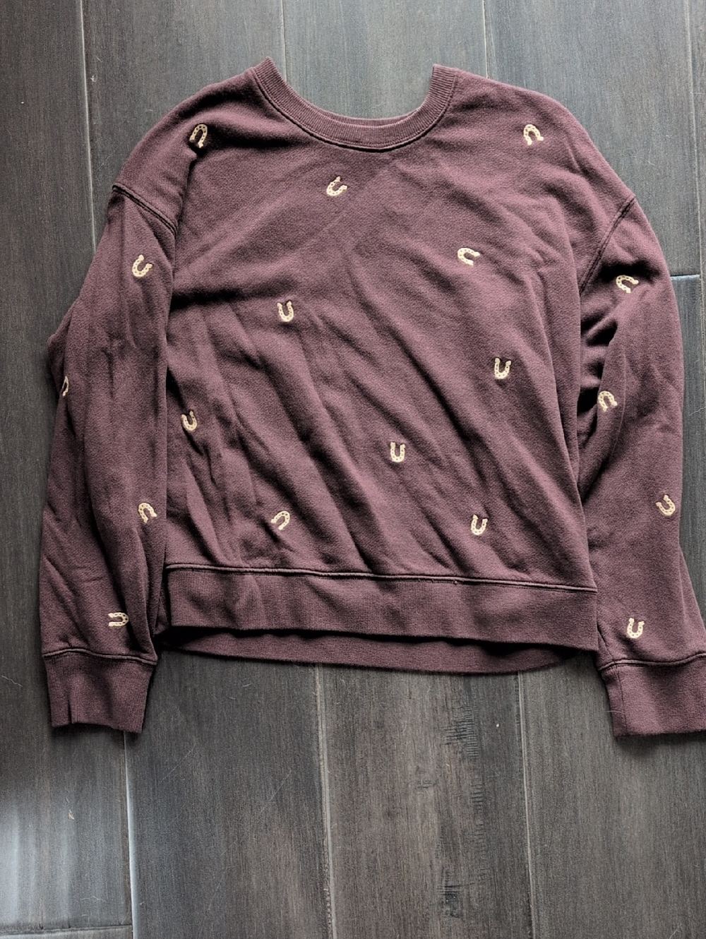 Rails Espresso Embroidered Horseshoe Sweater